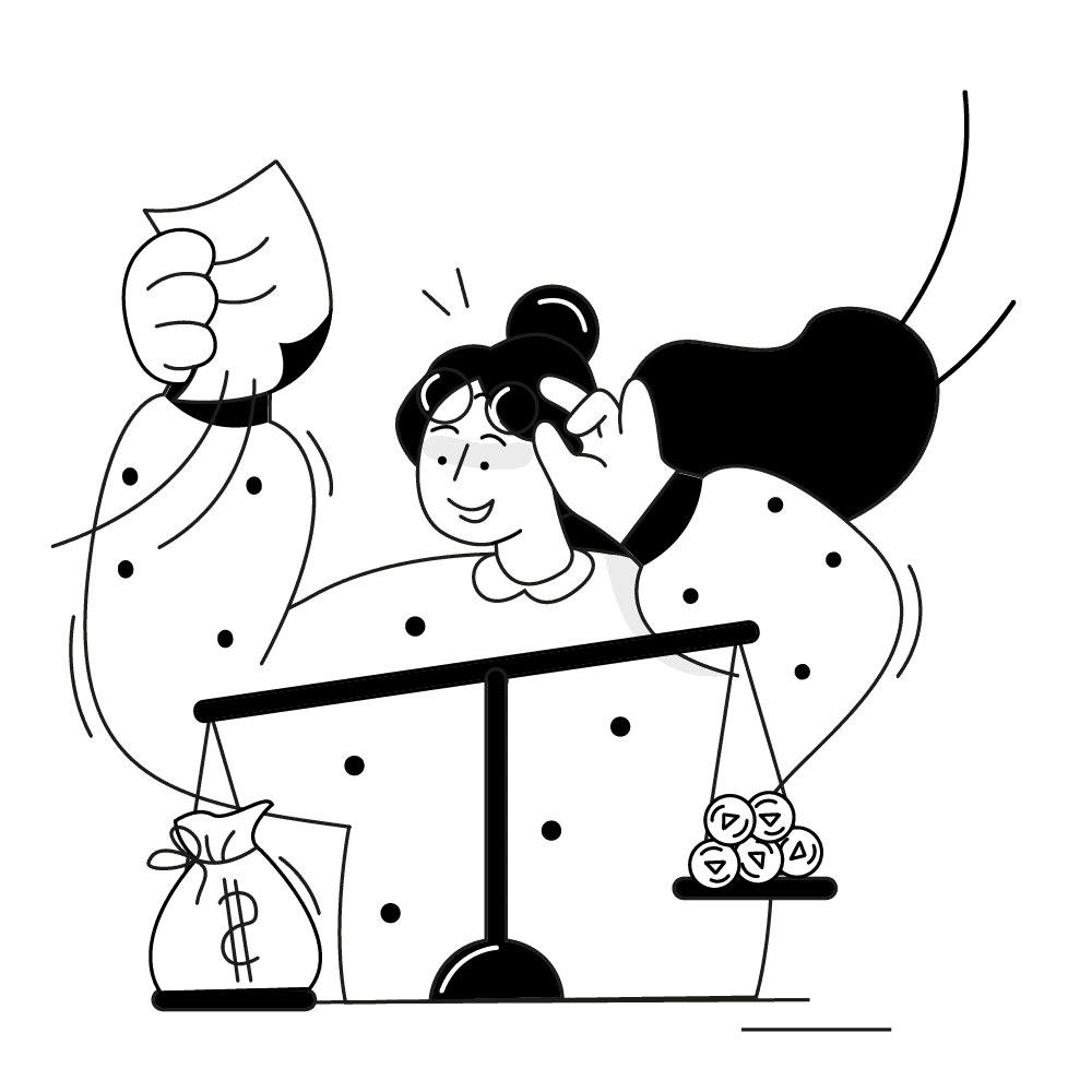 Illustration of transparent pension pricing