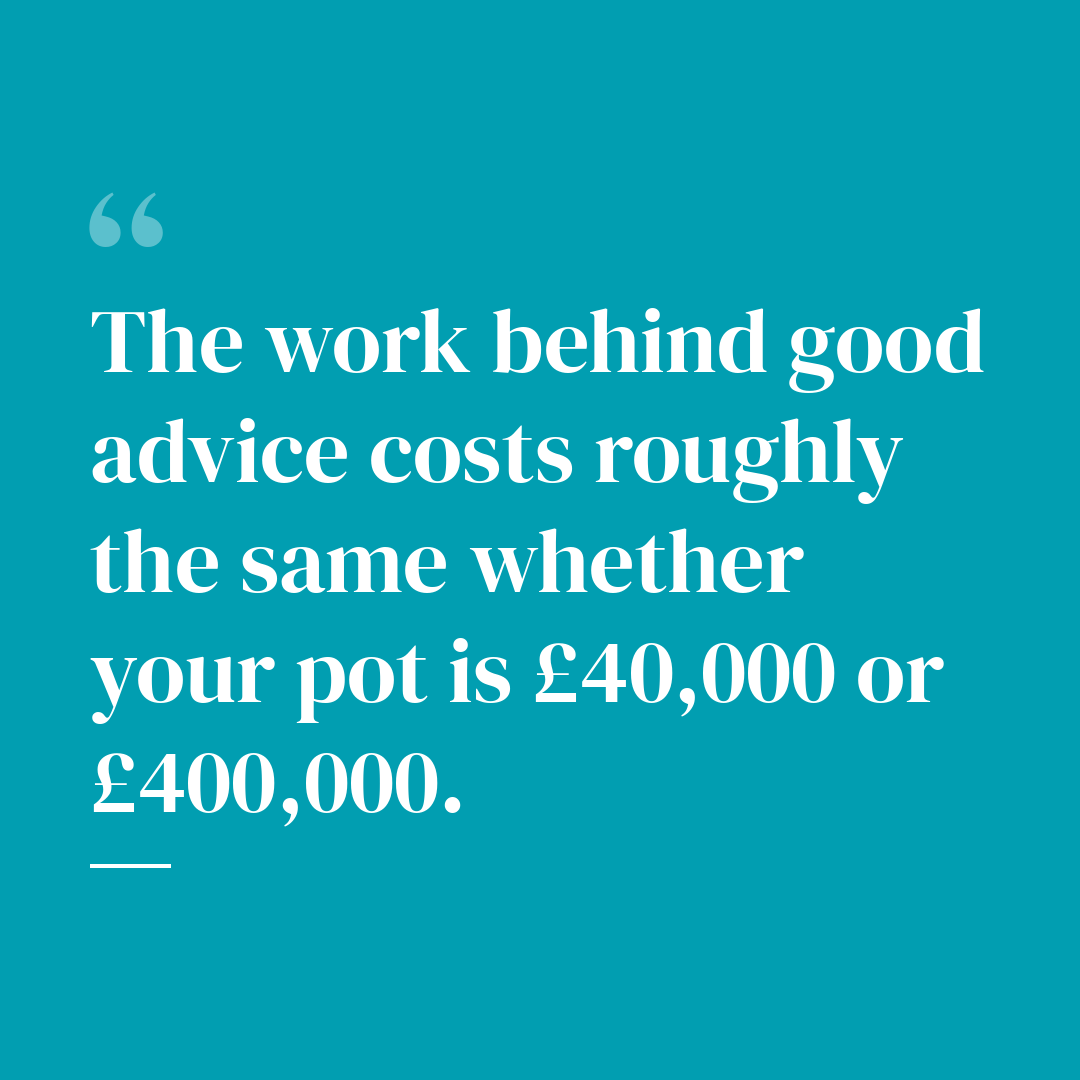 Financial advice for a smaller pension pot
